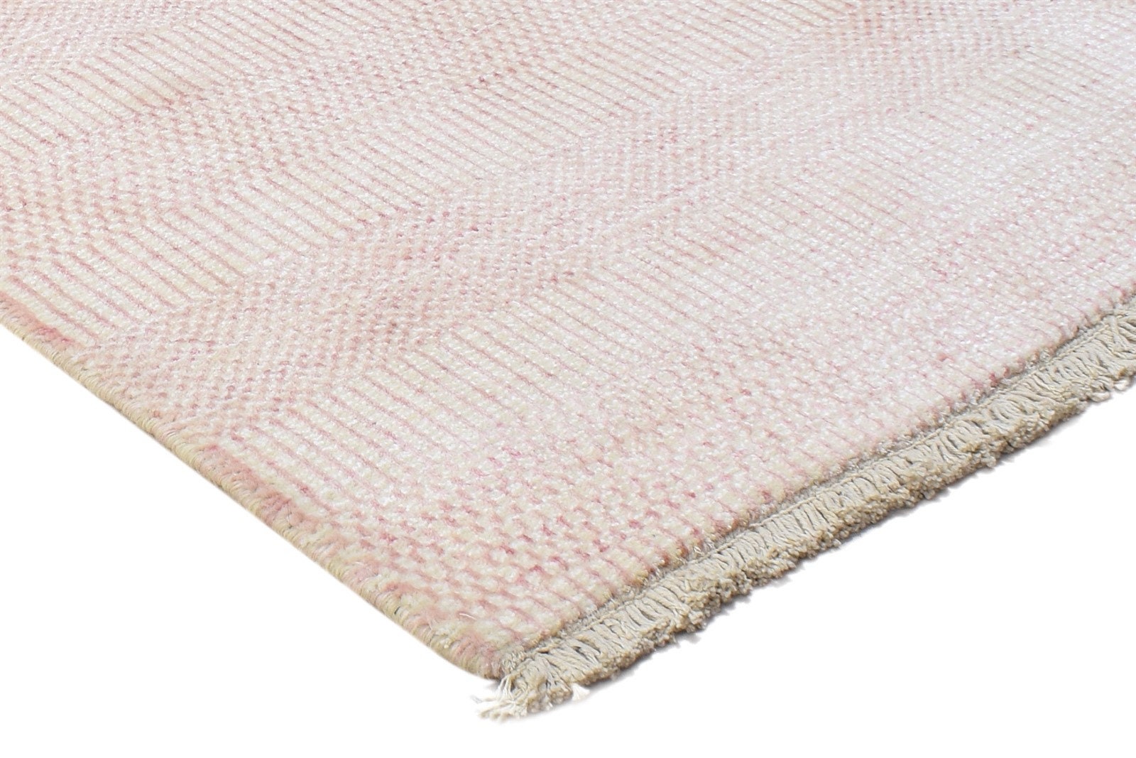 Wool / Silk Pink Rug 2X3 Modern Hand Knotted Scandinavian Etsy