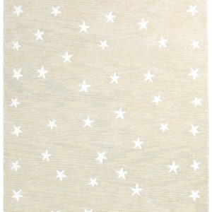 Star Rug Ivory Kids Rug Natural Ivory Starry Skies Ivory Rug Nursery Rug Star Ivory Rug