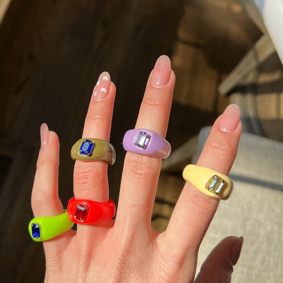 Colorful 2024 acrylic rings