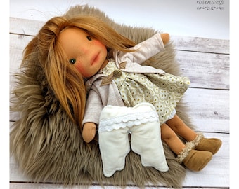 Stoffpuppe Annelie 35cm / Handgemachte Waldorf Puppe / Steiner Puppe / Weiche Puppe / Steinerdoll / Handmadedoll