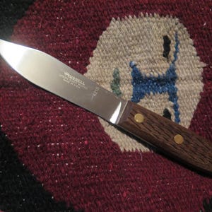 Authentic Pre-1850s Mountain Man Knife Genuine J Russell Co Green River Original with Beachwood Handle Leather Sheath, Fur Trade Trapper Era
