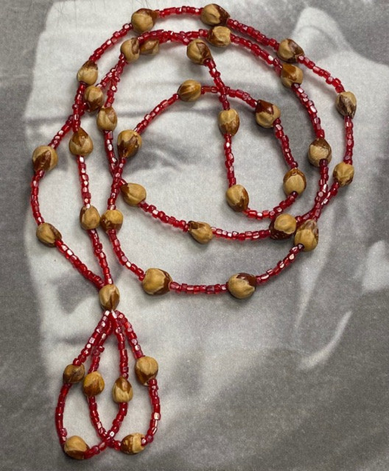 Native American Ghost Bead Protection Necklace Vintage Ruby Etsy