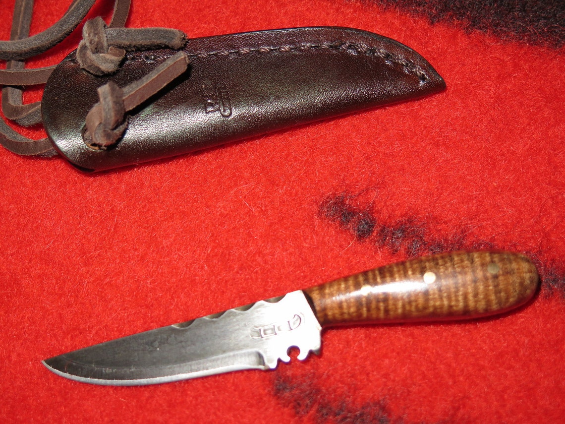 Native American Knife Abenaki Custom Made Neck Knife Etsy