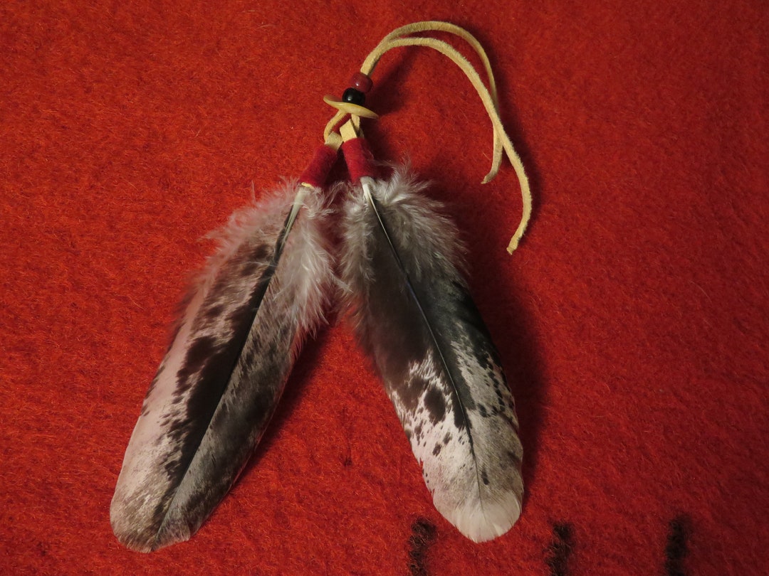 Native American Accessories Feather Tie Regalia Hand Painted Immature ...