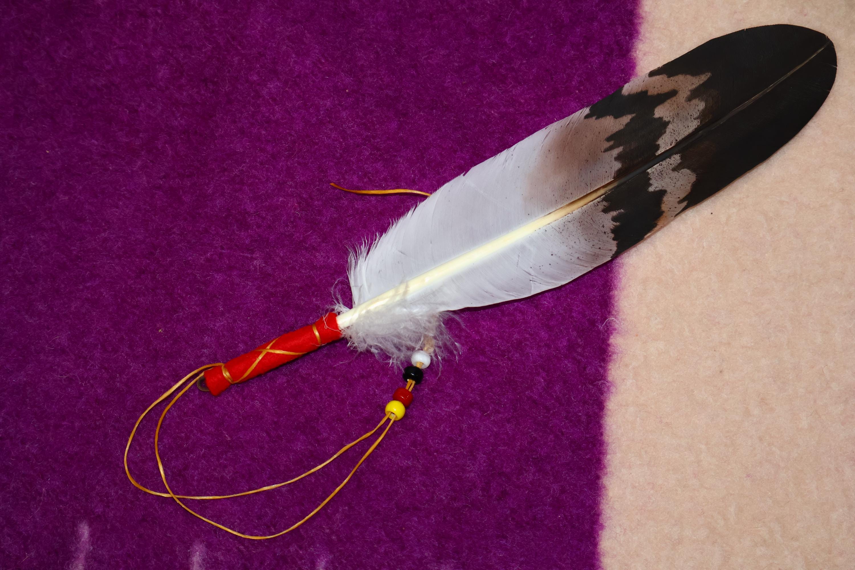 Native American Made Golden Eagle Replica Feather 4 Directions Wall ...