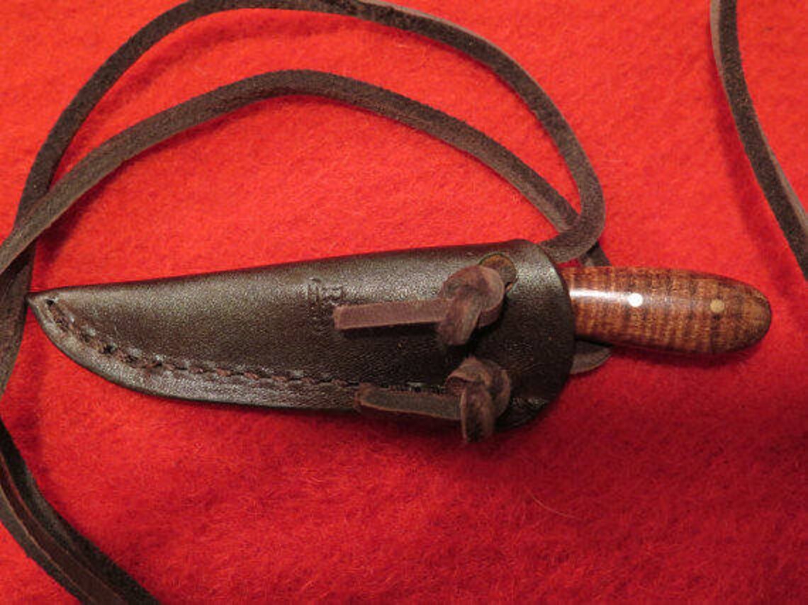 Native American Knife Abenaki Custom Made Neck Knife Etsy