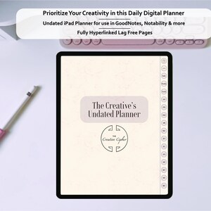 Niedatowany cyfrowy planer dla kreatywnych || Do użytku w GoodNotes, Notability i innych || Planer na iPada
