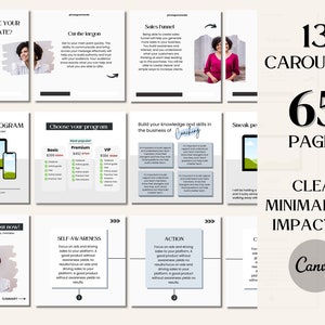 Carousel Instagram templates | Coach and content creator instagram posts | Minimalist Instagram carousel canva | Clean templates