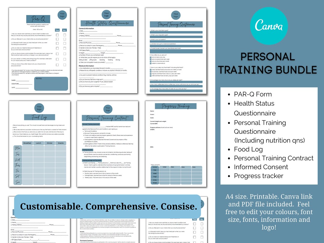 Personal Trainer Bundle | Contract | Personal Trainer Documents ...