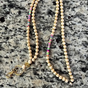 Customizable Color Polymer and Gold Beaded Lanyard for Teachers, Students, Nurses, Doctors, or Anyone!