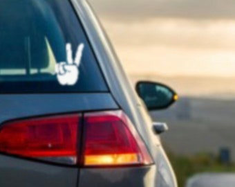 Peace Hand Sign Decal