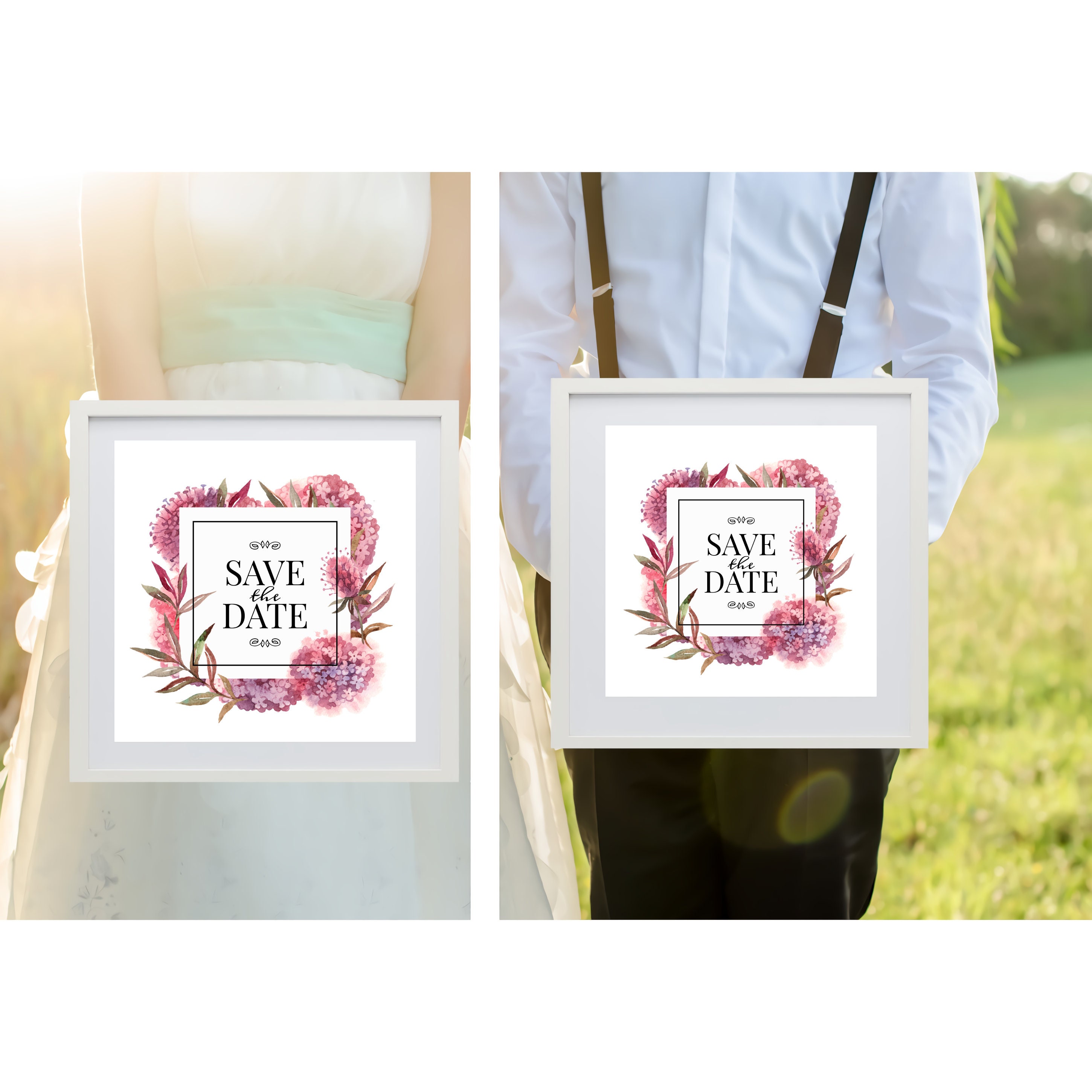 Save the date printing and frame etsy