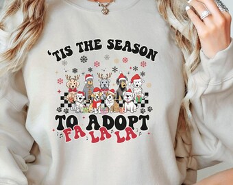 Sudadera navideña para perros, sudadera para mamás de perros para Navidad, suéter para amantes de los perros, regalo para amantes de los perros, regalo navideño para perros, perros de vacaciones