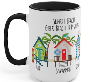Personalized Beach Vacation Mug ,Custom Family Trip Mug , Family Vacation Cup , Girls Trip Gifts, Girls Beach Trip, Best Friends Gift