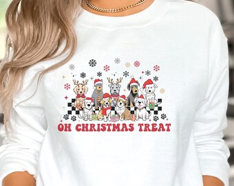 Sudadera navideña para perros, sudadera para mamás de perros para Navidad, suéter para amantes de los perros, regalo para amantes de los perros, regalo navideño para perros, perros de vacaciones