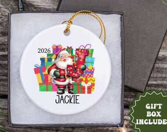 Personalized Letter Name Ornament, Monogram Ornament 2025 Family Ornament, Custom Initial Ornament, Christmas Gift, Family Ornament Keepsake