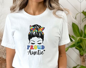 Autism Awareness Shirt, Autism Auntie Shirt, Autism Support Shirt, Autism Tee, Neurodivergent Shirt, Gift for Aunt, Inclusion Shirt, Aunt T