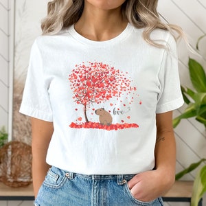 Capybara Valentine&#39;s Day Shirt, Capybara Shirt, Funny Capybara Shirts for Women, Rodent Tshirt, Valentines Capy Shirt, Love Tshirt