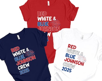 4 juli-shirt, bijpassend familie-T-shirt, aangepaste 4 juli-T-shirts, Independence Day-shirt, 4 juli-kindershirt, gepersonaliseerd familie-T-shirt