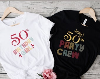 50th Birthday Party Shirts Custom, Personalized 50th Birthday Shirt, Birthday Crew Shirts, Birthday Group Shirts, Matching Birthday Shirts