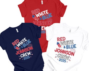 4 juli-shirt, bijpassend familie-T-shirt, aangepaste 4 juli-T-shirts, Independence Day-shirt, 4 juli-kindershirt, gepersonaliseerd familie-T-shirt