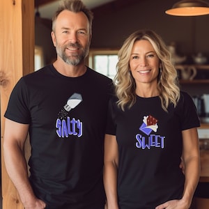 Halloween Couple Costume, Adult Halloween Costume Couples, Matching Couples Halloween Shirts, Halloween Party Tshirts, Sweet and Salty Tees