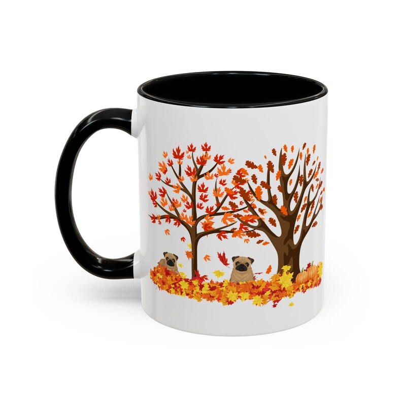 Pug Gifts, Gift for Pug Lover, Pug Mom, Pug Dad, Birthday Gift for Pug Lover, Pug Mug, Pug Mom Mug, Fall Pug Mug, Dog Rescue Gift, Dog Gifts image 3