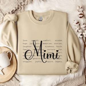 Mimi Sweatshirt, Gift for Mimi, Grandma Sweatshirt, Mimi Sweater, Gift for Grandma, Mother&#39;s Day Gift, Mimi Christmas Gift