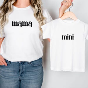 Matching Mommy and Me Shirts, Baby Shower Gift, New Mom Shirt, Mama and Baby Tees, First Mothers Day Gift, Matching Mama Mini Shirts