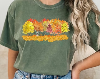 Westie Shirt, Westie Gifts, Fall Leaves Westie Shirt, West Highland White Terrier Shirt, Westie Mom Tshirt, Comfort Colors Tee