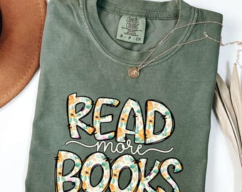 Comfort Colors Teacher Shirt, Read Shirt, Book Lover Gift, Bookworm Tee, Librarian Shirt, Reading Month Tee, English Teacher Shirt