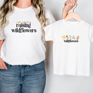 Mommy and Me Matching Shirts, Mama and Daughter Tees, Wildflower Matching Tees, New Mom Gift, Mothers Day Shirt, Baby Bodysuit, Mom and Son