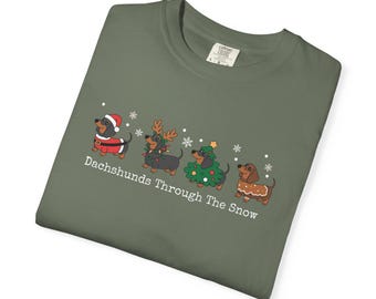 Funny Dachshund  Shirt Comfort Colors,Dachshund Christmas Shirt, Dachshund Gifts, Weiner Dog Shirt, Doxie Mom Shirt, Weenie Dog Tee,
