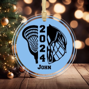 Personalized Lacrosse Ornament, Custom Lacrosse Gifts, Male Lacrosse Ornament for Christmas Tree, Custom Lacrosse Gifts Keepsakes