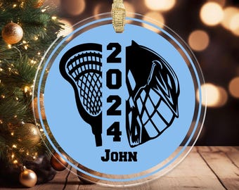 Personalized Lacrosse Ornament, Custom Lacrosse Gifts, Male Lacrosse Ornament for Christmas Tree, Custom Lacrosse Gifts Keepsakes