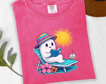 Summer Halloween Shirt, Funny Halloween Tee, Summer Beach Shirt, Summerween Shirt, Funny Ghost Shirt, Summer Tshirt, Beach Tee