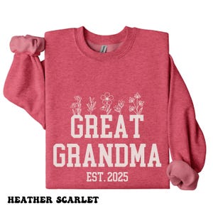 Great Grandma Gift, Great Grandma Sweatshirt, Custom Great Grandma Established Sweatshirt, Pregnancy Reveal Gift