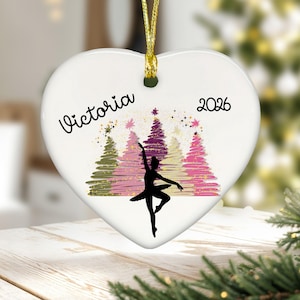 Ballerina Ornament, Dance Ornament, Personalized Ballet Ornament, Girl Christmas Ornament, Ballet Gift, Gift For Ballerina, Gift For Dancer