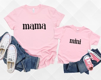Camisetas combinando para mãe e filha, presente para chá de bebê, camiseta para nova mamãe, camisetas para mamãe e bebê, presente para o primeiro Dia das Mães, mini camisetas combinando para mamãe