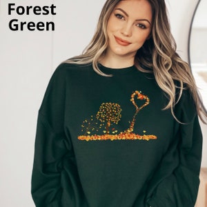 Womens Fall Leaves Shirt, Halloween Pumpkin Sweatshirt, Fall Sweatshirt, Women Fall Sweatshirt, Fall Shirts, Fall Season, Autumn Sweatshirt