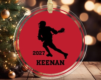 Personalized Lacrosse Ornament, Custom Lacrosse Gifts, Male Lacrosse Ornament for Christmas Tree, Custom Lacrosse Gifts Keepsakes
