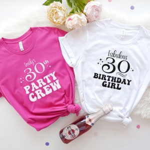 Custom 30th Birthday Party Shirts, Personalized 30th Birthday Shirt, Birthday Crew Shirts, Birthday Group Shirts, Matching Birthday
