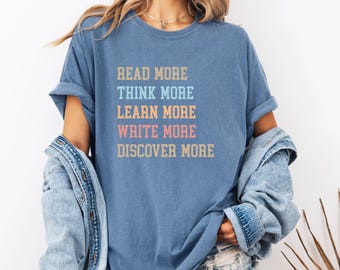 Comfort Colors Teacher Shirt, Read Shirt, Book Lover Gift, Bookworm Tee, Librarian Shirt, Reading Month Tee, English Teacher Shirt