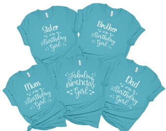 Under the Sea Birthday Group Shirts, Ocean Theme Birthday Shirt, Beach Birthday Girl Shirt, Family Group Birthday Party Turquoise Shirts