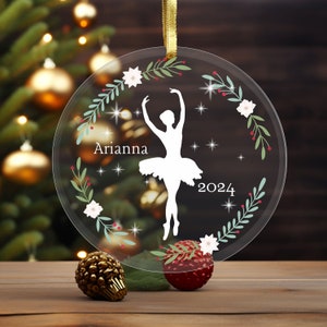Personalized Ballerina Girl Ornament, Dancer Ornaments, Christmas Ornaments, Ornament For Ballerina, Ballerina Ornaments 2024