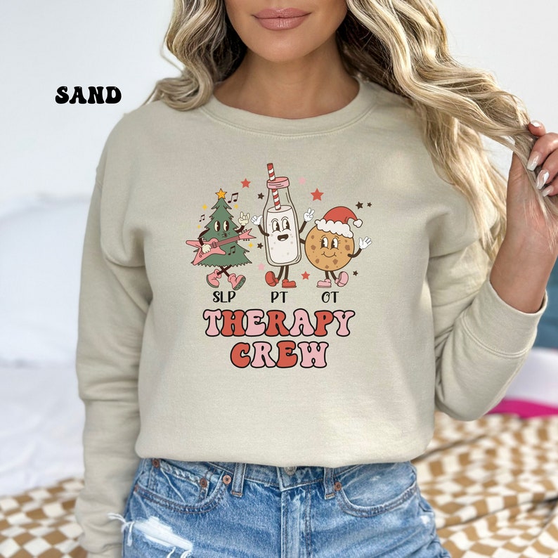 SLP OT PT Crew Sweatshirt, Christmas Slp Ot Pt Sweater, Speech Therapy ...