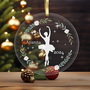 Personalized Ballerina Girl Ornament, Dancer Ornaments, Christmas Ornaments, Ornament For Ballerina, Ballerina Ornaments 2024