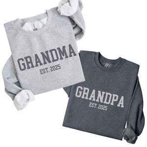 Grandma Gift, Grandpa Gift, Grandma Grandpa Sweatshirt, Custom Great Grandma Sweater, Pregnancy Reveal Gift, Gift from Grandkids