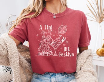 Comfort Colors Christmas Santa Shirt, Retro Santa Shirt, Martini Holiday Shirt, Funny Christmas Shirt, Santa T-shirt
