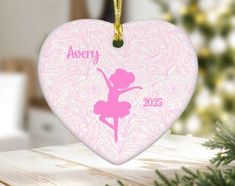 Personalized Ballerina Ornament, Gift for Dancer, Ballet Christmas Gift for Girl, Girl Christmas Ornament, Stocking Stuffer, Keepsake